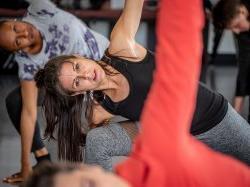 MFA Dance Students stretching