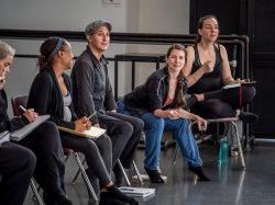 MFA Dance Students observing demonstration